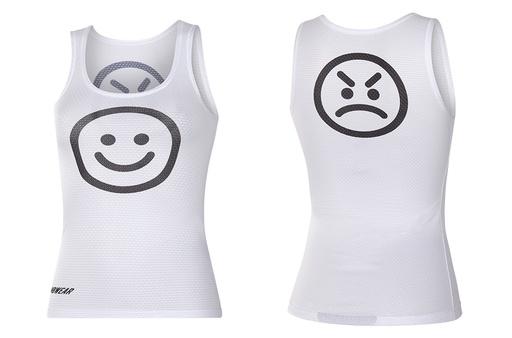 MBWEAR PRINTED TANK TOP WOMAN - SUPERLIGHT - SMILE WHITE