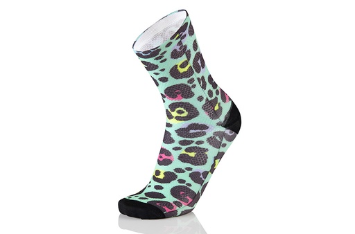 MBWEAR SOCKS FUN H15 CHRISTMAS LEOPARD GROEN