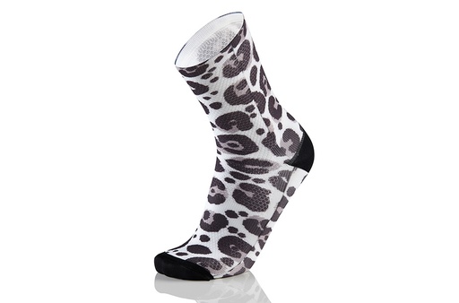 MBWEAR SOCKS FUN H15 CHRISTMAS LEOPARD WHITE