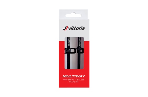 VITTORIA MULTIWAY TUBELESS VALVE ALLOY BLACK (SET 2 PCS)