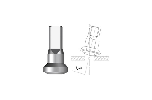 [SAP-20-0001_AZAK] SAPIM NIPPELS [14G] 10MM POLYAX REVERSED (100 STUKS) MESSING ZILVER