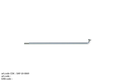 SAPIM SPAKEN (EXCL. NIPPELS) LEADER [14G] INOX (500 STUKS) ZILVER