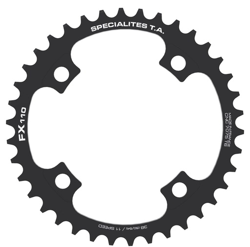 SPECIALITES TA KETTINGBLAD FX110 (10S/11S) STEEK 110 BINNEN ZWART (FSA SLK/GOSS ABS 4-BOLT CONNECTION)