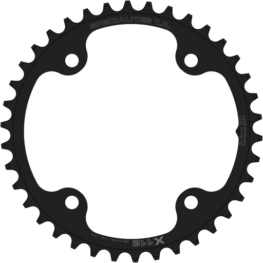 SPECIALITES TA CHAINRING X112 (11S) PITCH 112 INNER DARK GREY (CAMPAGNOLO 11 SPEED CARBON)