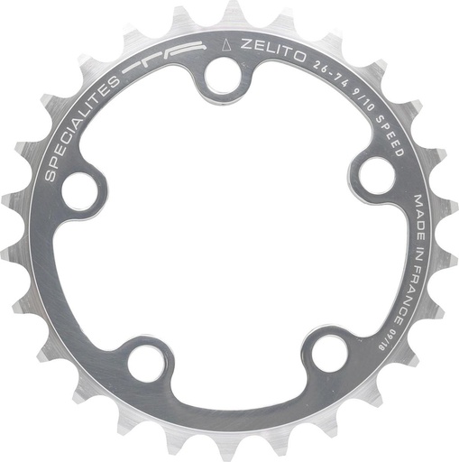 SPECIALITES TA PLATEAU ZELITO (9S/10S) PAS 74 INTÉRIEUR ARGENT (SHIMANO/CAMPA/SRAM INTÉRIEUR. TRIPPEL)