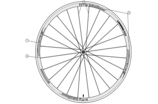 [72500003002440] VISION ACC REPAIR REAR RIM TEAM 30 (24G) {RM069B} (CLINCHER) SANDBLAST FULL BLACK