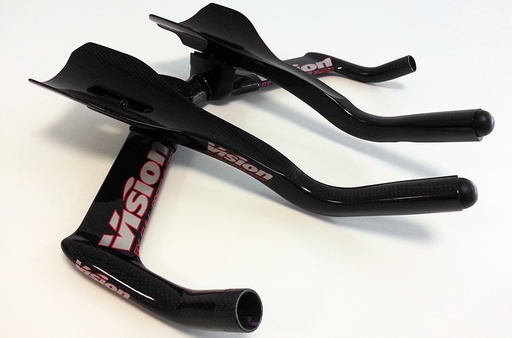 [670-2450] VISION HANDLEBARS AEROBAR TRIMAX CARBON ULTIMATE SI {RK-I003} CARBON/RED