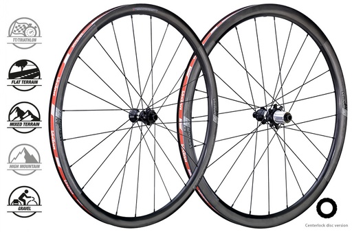 [710-0162111031] PAIRE DE ROUES VISION CARBON SC 30 AGX i23 DISC CL SHIMANO 11 (TUBELESS READY CLINCHER) B2