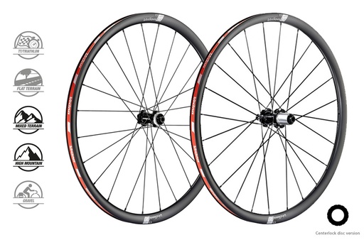 [710-0124111030] PAIRE DE ROUES VISION CARBON SC 30 DISC CL SHIMANO 11 (PNEU TUBELESS READY)