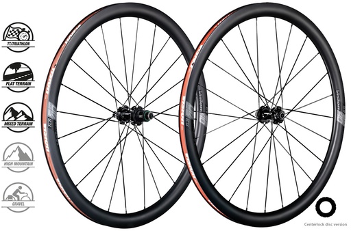 [710-0092116033] PAIRE DE ROUES VISION CARBON SC 40 DISC CL SRAM XDR (TUBELESS READY CLINCHER) B2