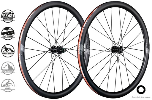 [710-0092116033] VISION WIELSET CARBON SC 40 DISC CL SRAM XDR (TUBELESS READY CLINCHER) B2