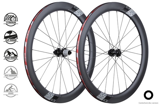 [710-0091111032] VISION WIELSET CARBON SC 55 DISC CL SHIMANO 11 (TUBELESS READY CLINCHER) B1