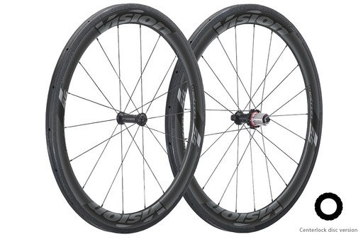 [710-0047231030] PAIRE DE ROUES VISION METRON 55 SL DISC CL SHIMANO 11 (TUBULAIRE) CARBONE/GRIS