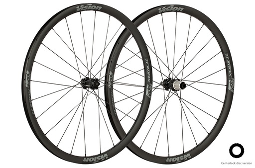 [710-0160111050] PAIRE DE ROUES VISION TRIMAX 30 AGX i23 DISC CL SHIMANO 11 (PNEU TUBELESS READY) B1