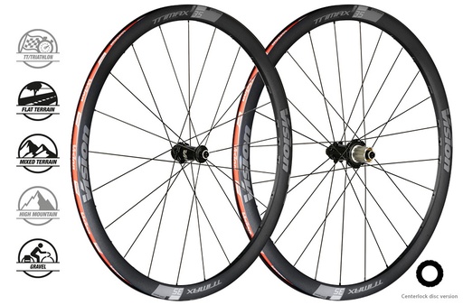 [710-0113236051] VISION WIELSET TRIMAX 35 SC DISC CL SRAM XDR (TUBELESS READY CLINCHER) B1