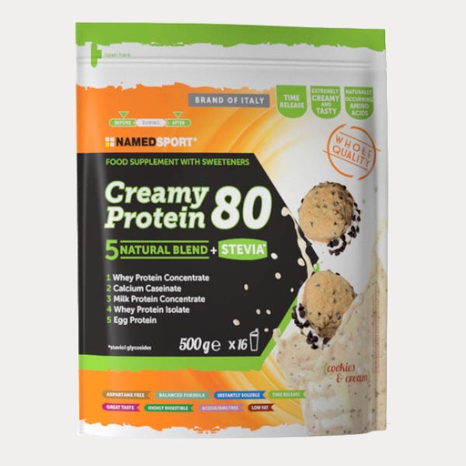 [1FOPOWCR06] NAMEDSPORT CREAMY PROTEIN 80  - 500G