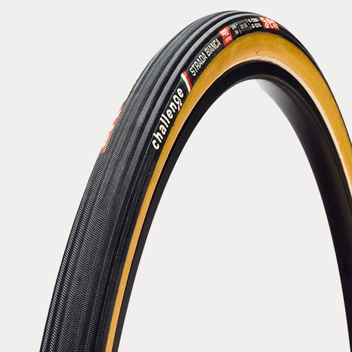 CHALLENGE OUTSIDE TIRE GRAVEL STRADA BIANCA {PRO} (OPEN TUBULAR) BLACK/TAN