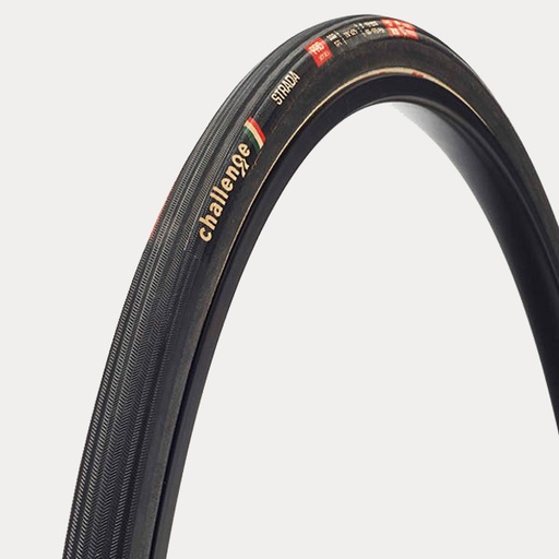 [00529] CHALLENGE OUTER TIRE ROAD STRADA {PRO} (OPEN TUBULAR) BLACK/BLACK