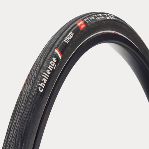 CHALLENGE OUTER TIRE ROAD STRADA {RACE} (FOLDING TIIRE) BLACK/BLACK